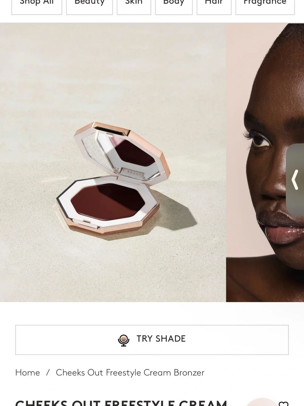 Fenty Beauty Cheeks Out Cream Bronzer — Toffee Tease